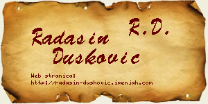 Radašin Dušković vizit kartica